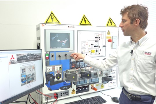 Mitsubishi Fuso strengthens employee training programs on e-mobility with a new learning facility in the pipeline